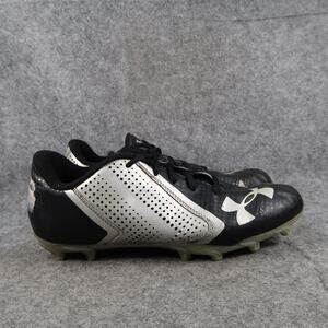 Under Armour Shoes Mens 8 Football Cleats UA Black Grey Sport Athletic Lace Up